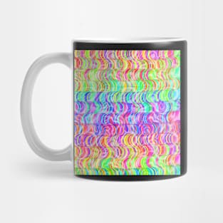 Trippy  Rainbow Dot Stripes and Wiggles Mug